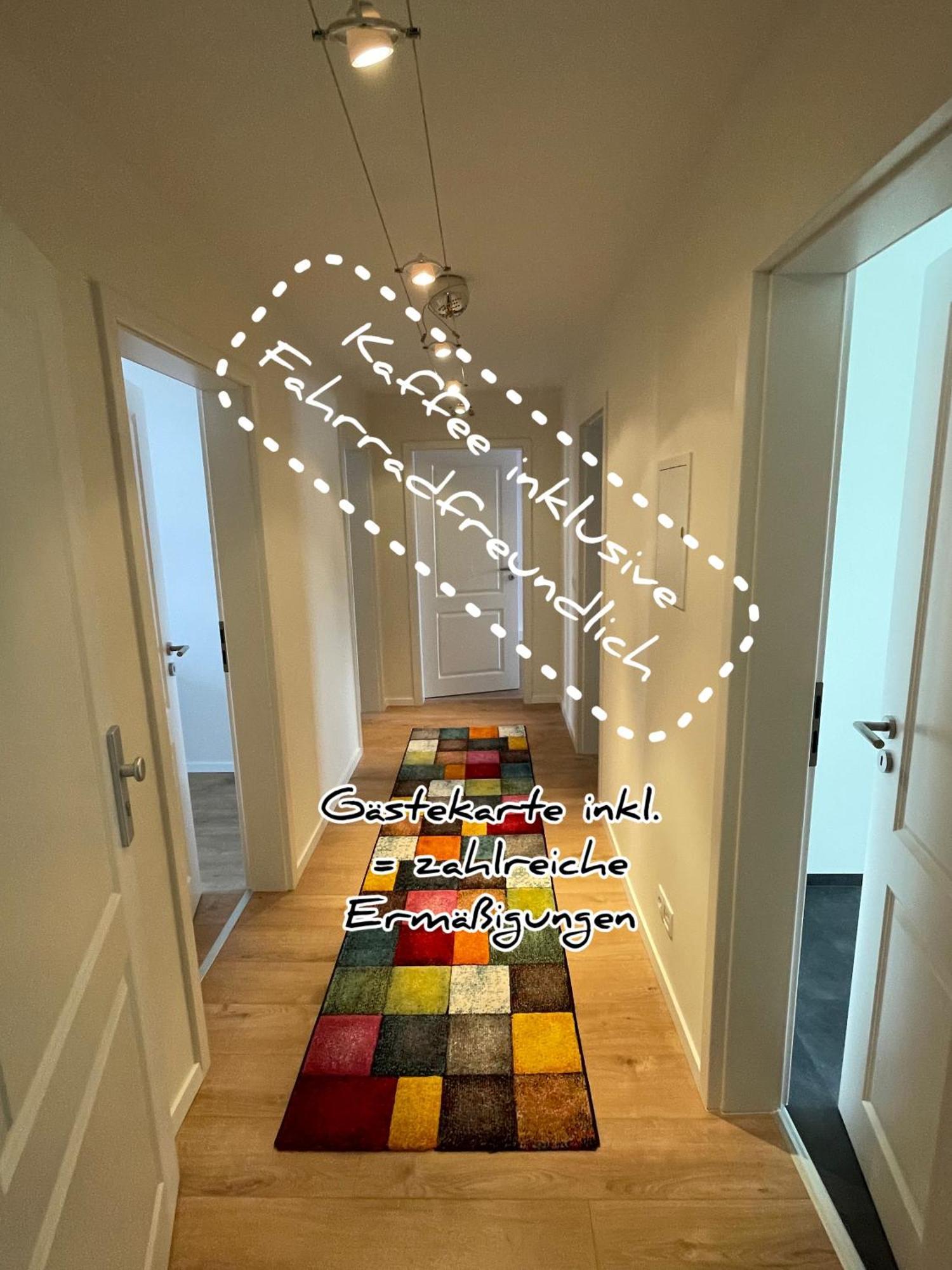 Schoene Neue 4 Zimmer Wohnung Mit Sued-Balkon Bis 8 Personen ناومبورغ المظهر الخارجي الصورة